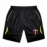 Men's Minnesota Twins Black Gold Stripe MLB Shorts,baseball caps,new era cap wholesale,wholesale hats